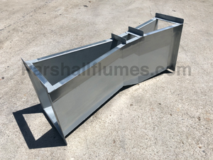 2-inch galvanized steel parshall flume - right side view