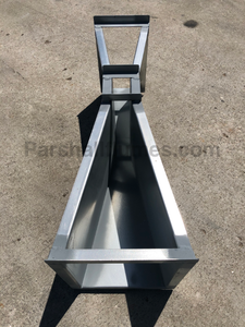 2-inch galvanized steel parshall flume - top view