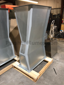 9-inch galvanized steel parshall flume - palleted for shipping