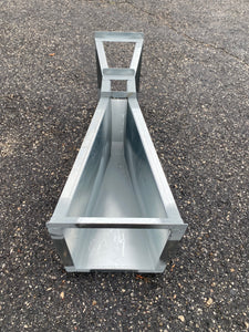 Galvanized Steel 6-inch Parshall Flume - top view (inlet end)