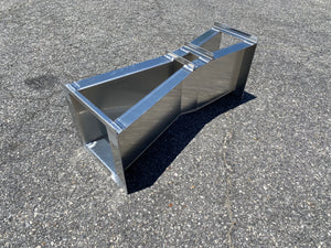 Aluminum 2-inch Parshall Flume - inlet end