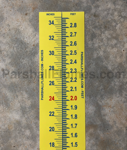 level - staff - head gauge for Parshall flumes